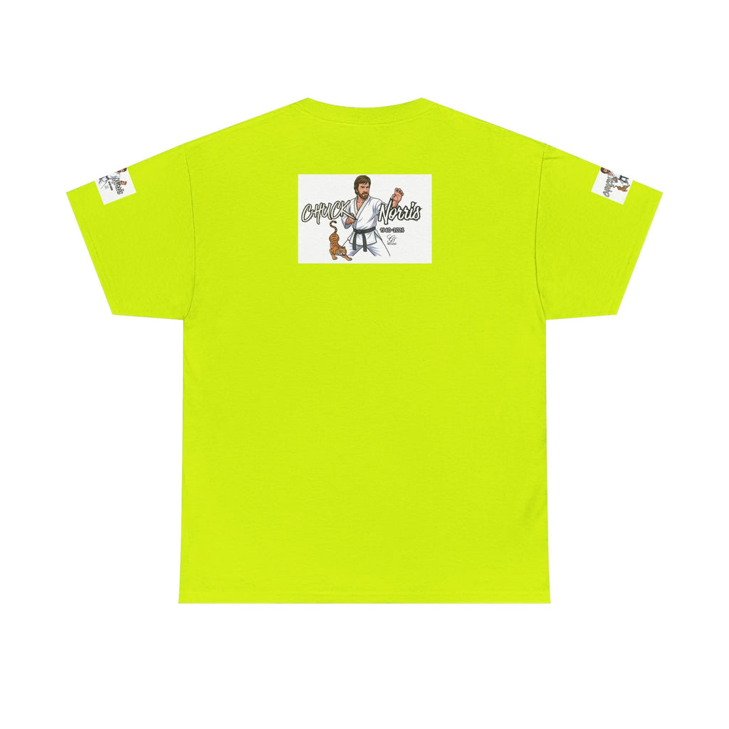 Chuck Norris Legend Martial Artist Cartoon with Tiger Tee | Retro Karate