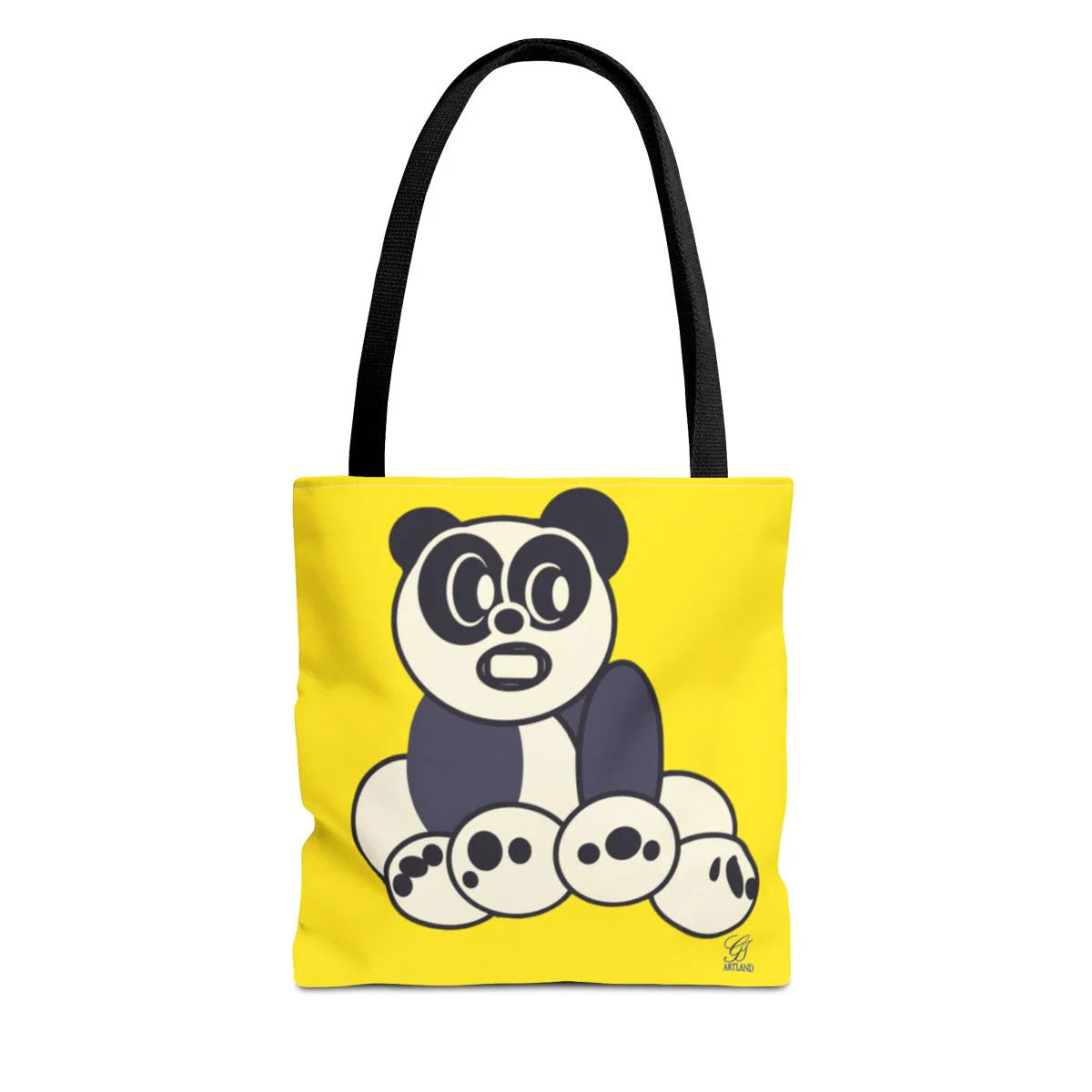 Urban Panda GT Lucky Yellow Designer Tote Bag Designer | All-Over Print by GT