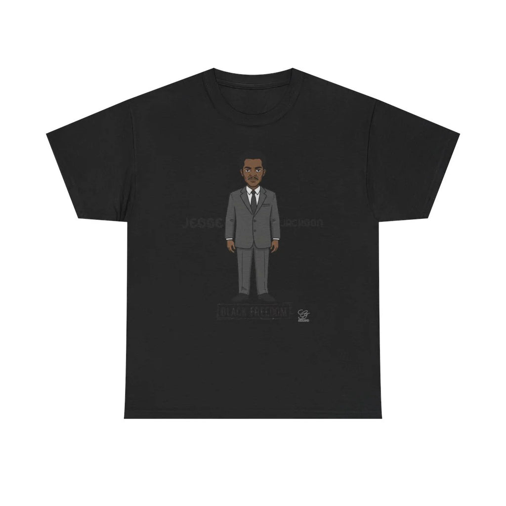 Jesse Jackson Urban Cartoon Unisex Heavy Cotton Tee by GT Artland
