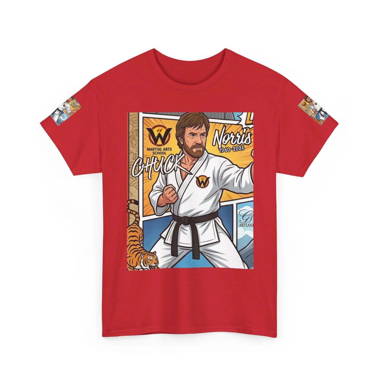 Chuck Norris Legend Karate Master Illustration Tee | Martial Arts Graphic