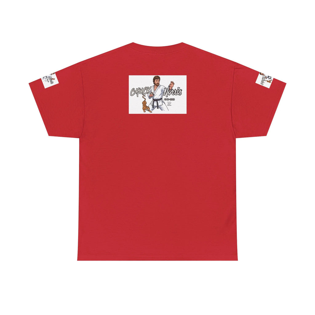 Chuck Norris Legend Martial Artist Cartoon with Tiger Tee | Retro Karate