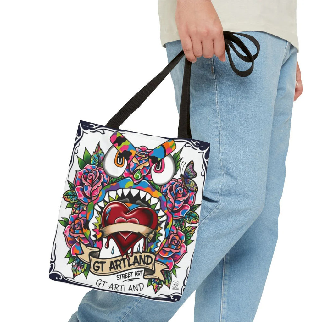Colorful Gape Tattoo Monster Heart Tote Bag Designer Edition | All-Over Print