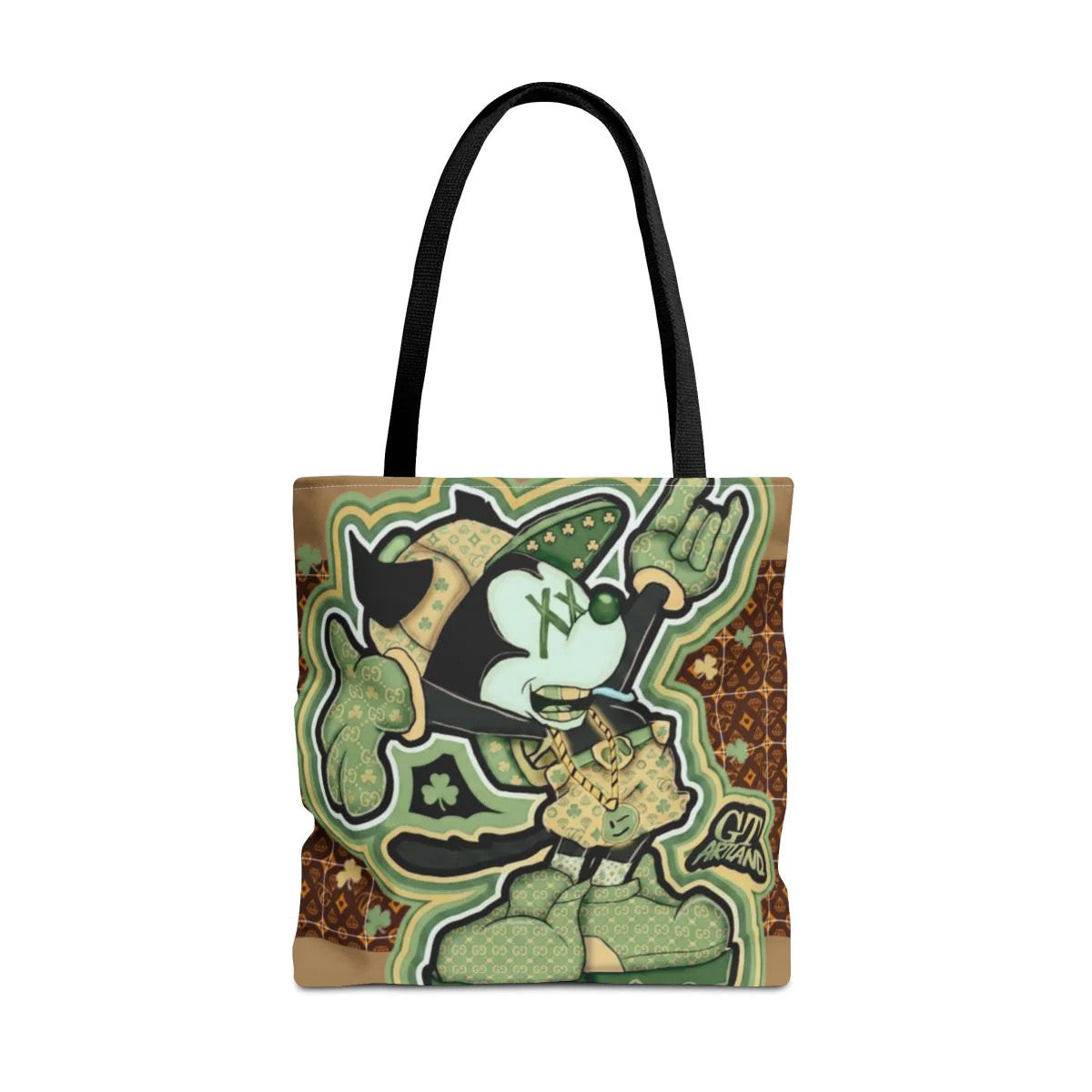 Shamrock "Lucky Art" Irish Designer mouse st patricks mickey Tote Bag by GT