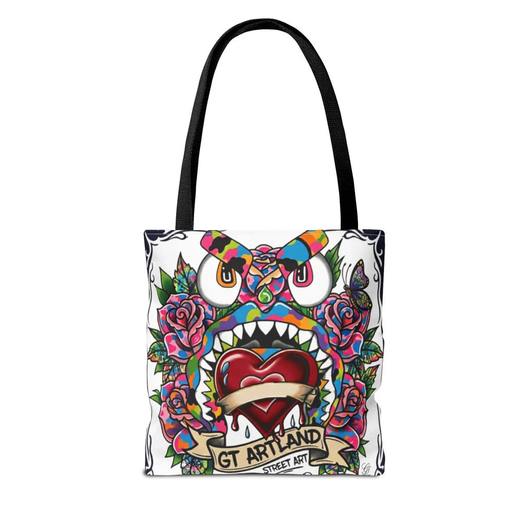 Colorful Gape Tattoo Monster Heart Tote Bag Designer Edition | All-Over Print