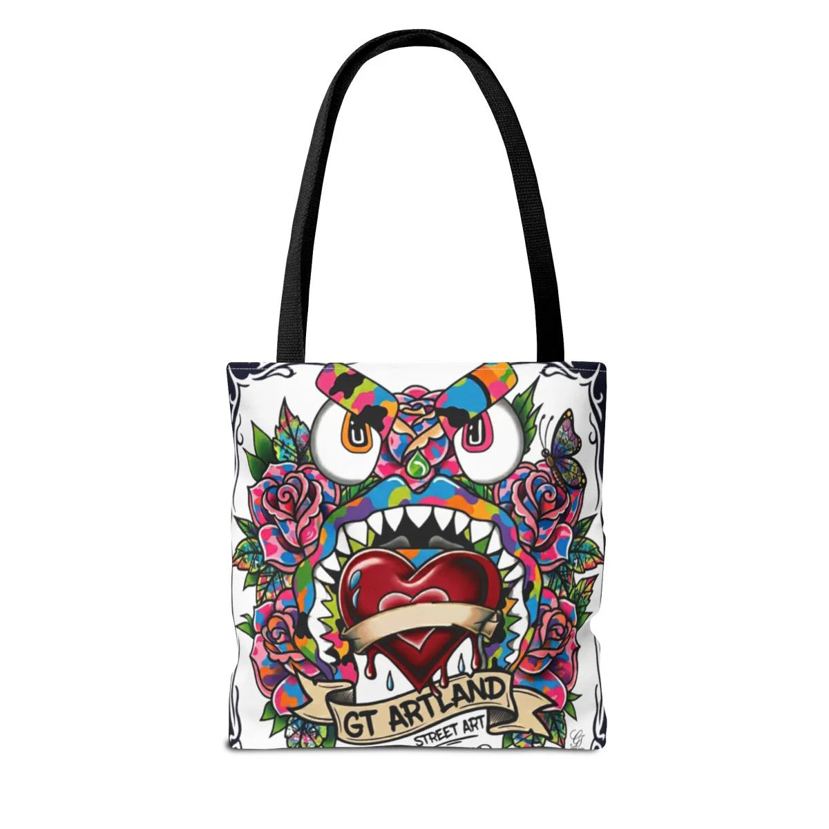 Colorful Gape Tattoo Monster Heart Tote Bag Designer Edition | All-Over Print