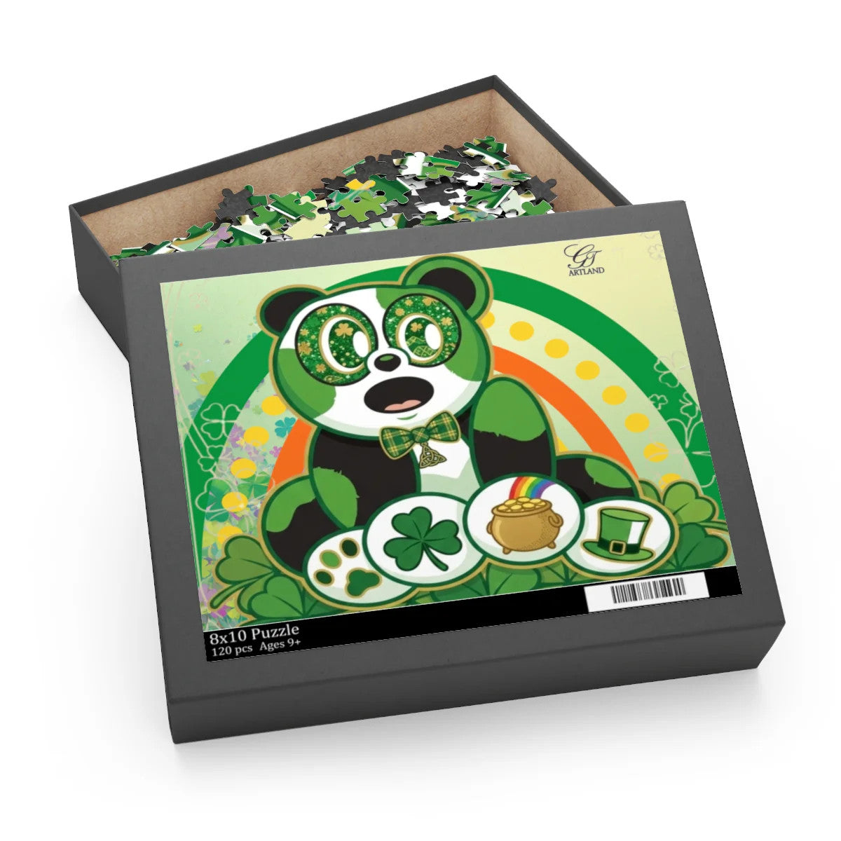 Panda Irish "Lucky Art" Designer Puzzle (120, 252, 500-Piece) by GT Artland