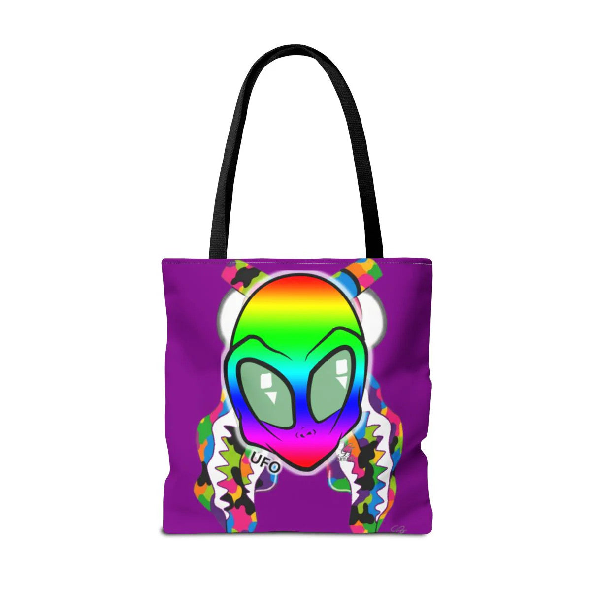UFO Gape Gator Fatigue Designer Bite Tote Bag (AOP) by GT Artland