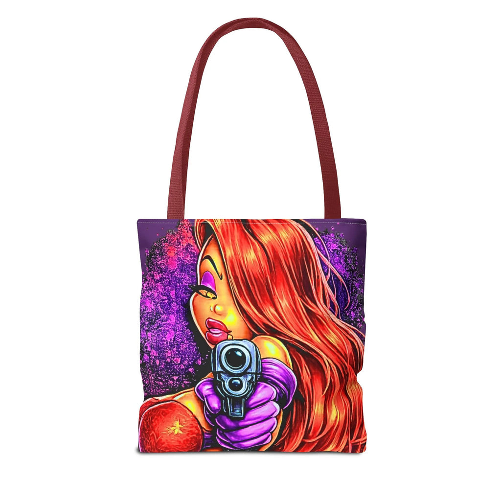 Red-Haired Femme Vixen Rabbit Jess Fatale Illustration Tote Bag | Retro Pinup