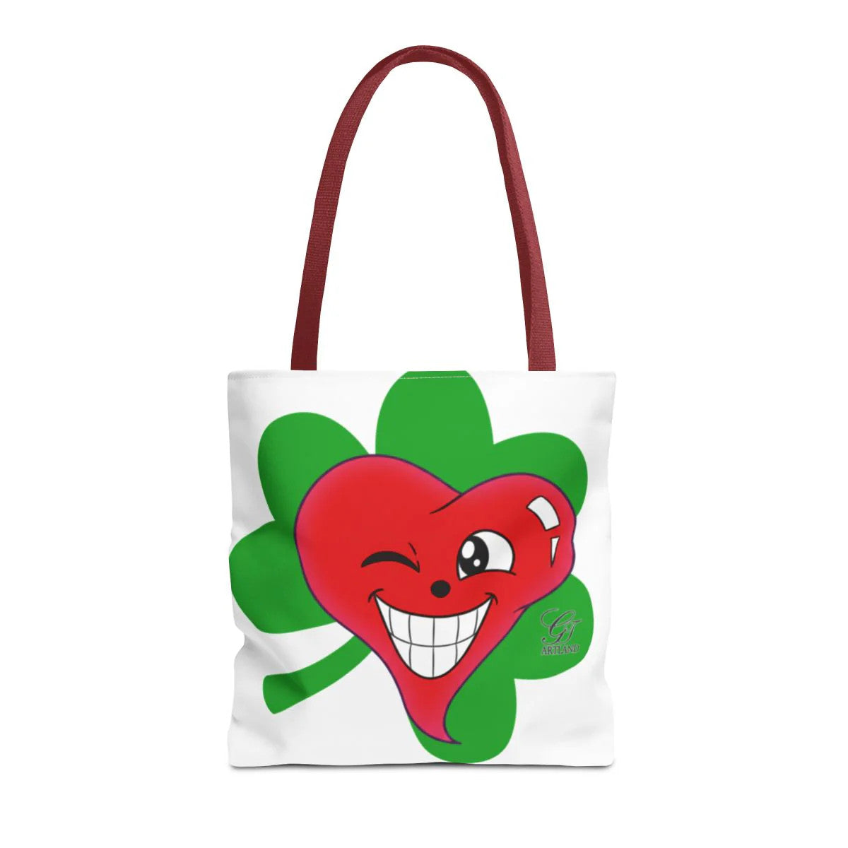 Shamrock "Lucky Art" Irish Designer Heart st patricks Tote Bag by GT Artland