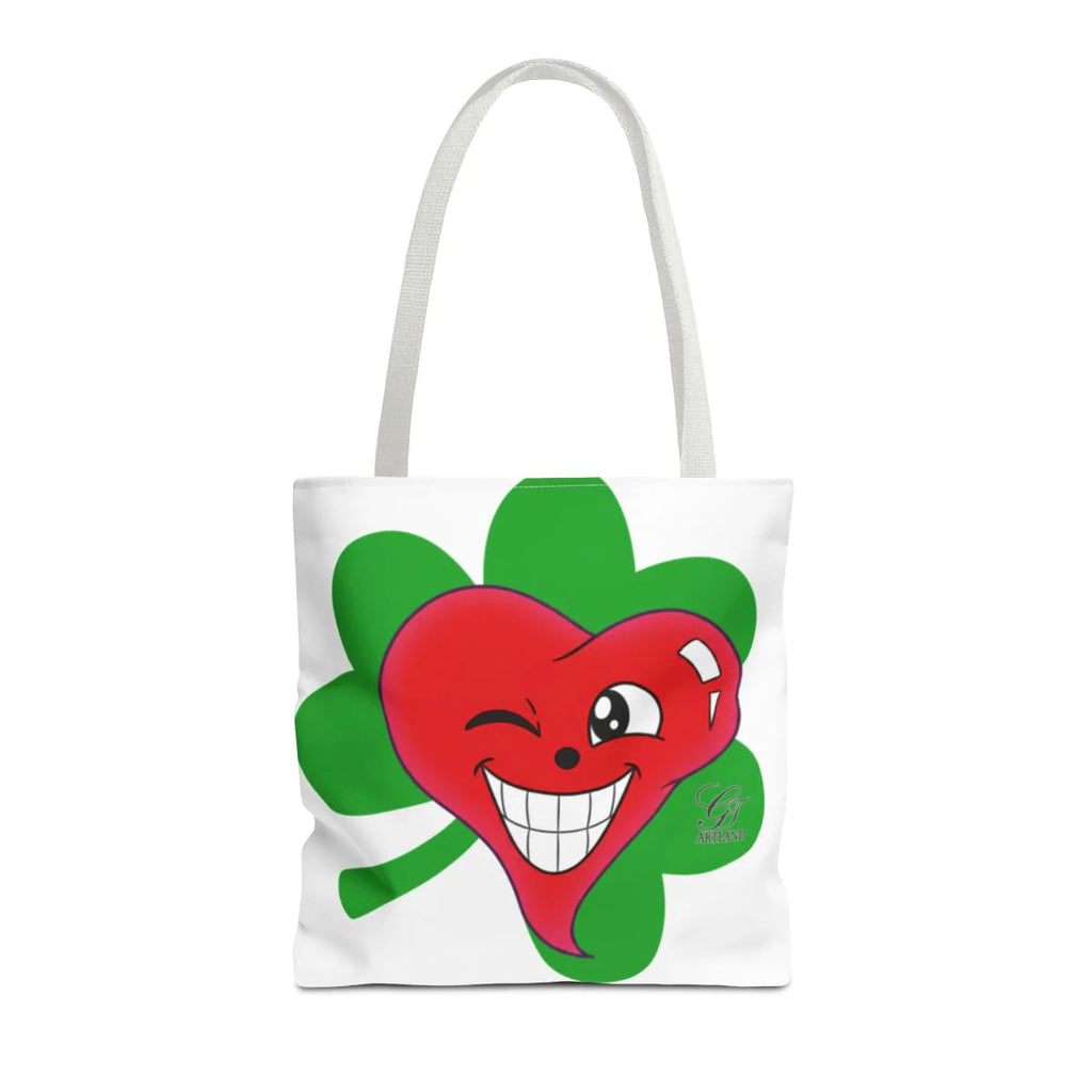 Shamrock "Lucky Art" Irish Designer Heart st patricks Tote Bag by GT Artland