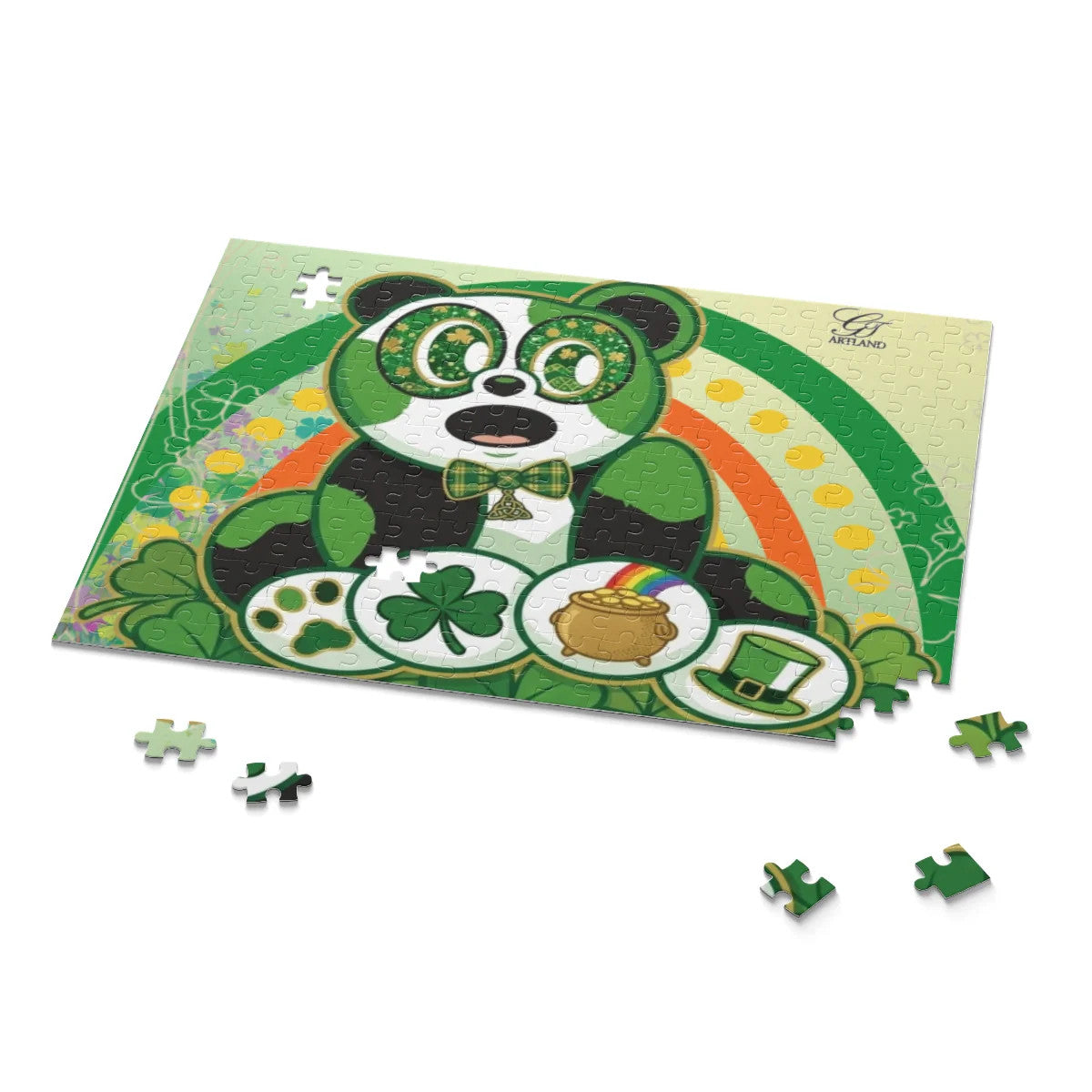 Panda Irish "Lucky Art" Designer Puzzle (120, 252, 500-Piece) by GT Artland