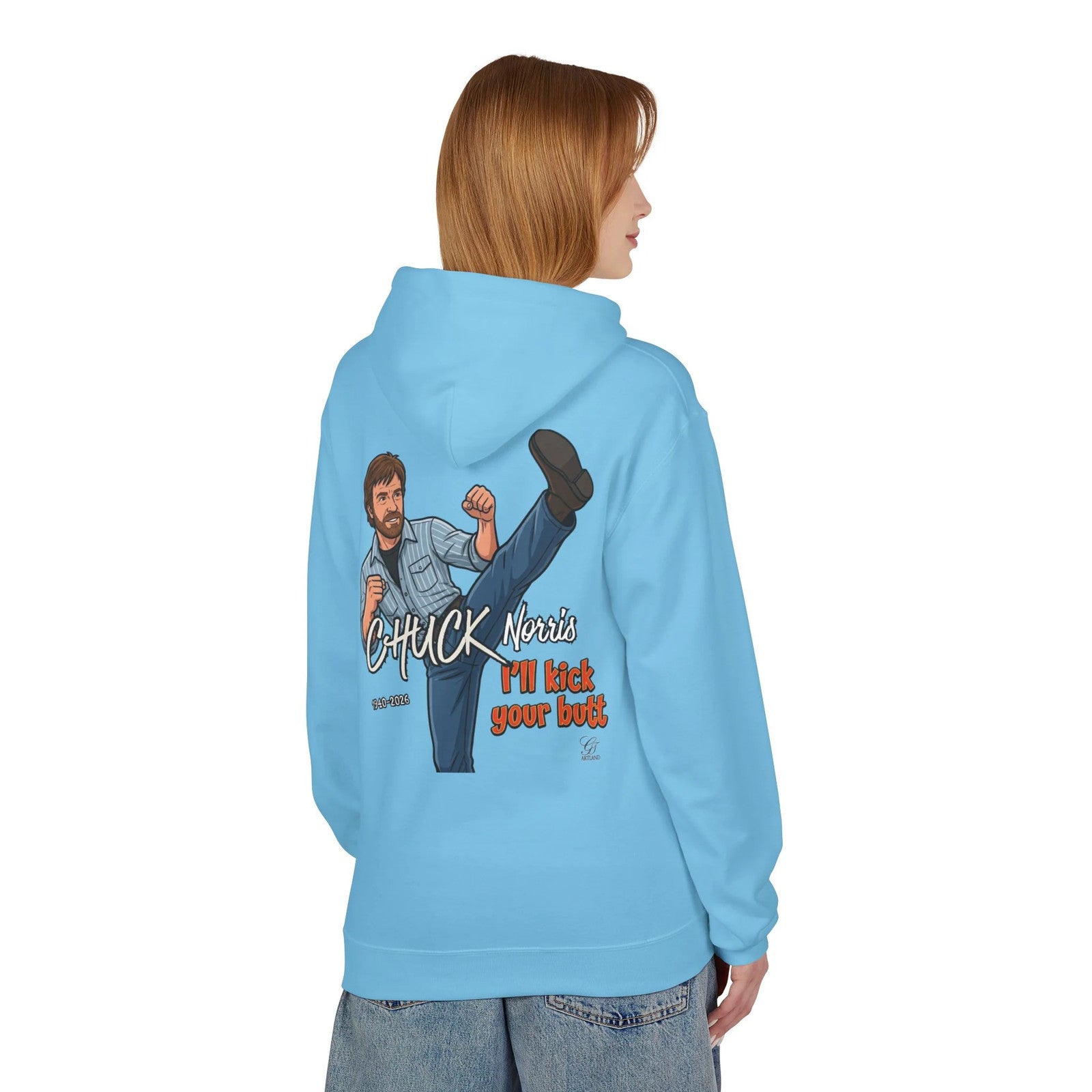 Chuck Norris Kick Hoodie | Retro Martial Arts Illustration by GT Artland