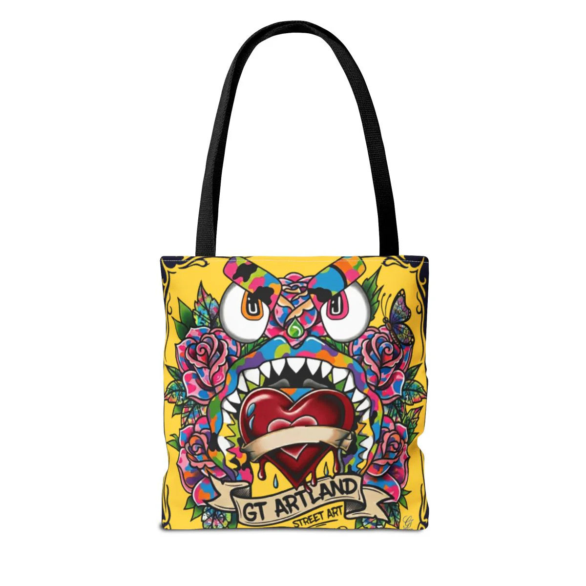 Colorful Gape Tattoo Monster Heart Tote Bag Designer Lucky Gold Edition |