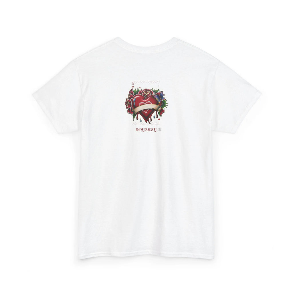 Hearts And Roses G Card Royalty Custom Text Unisex Heavy Cotton Tee by GT