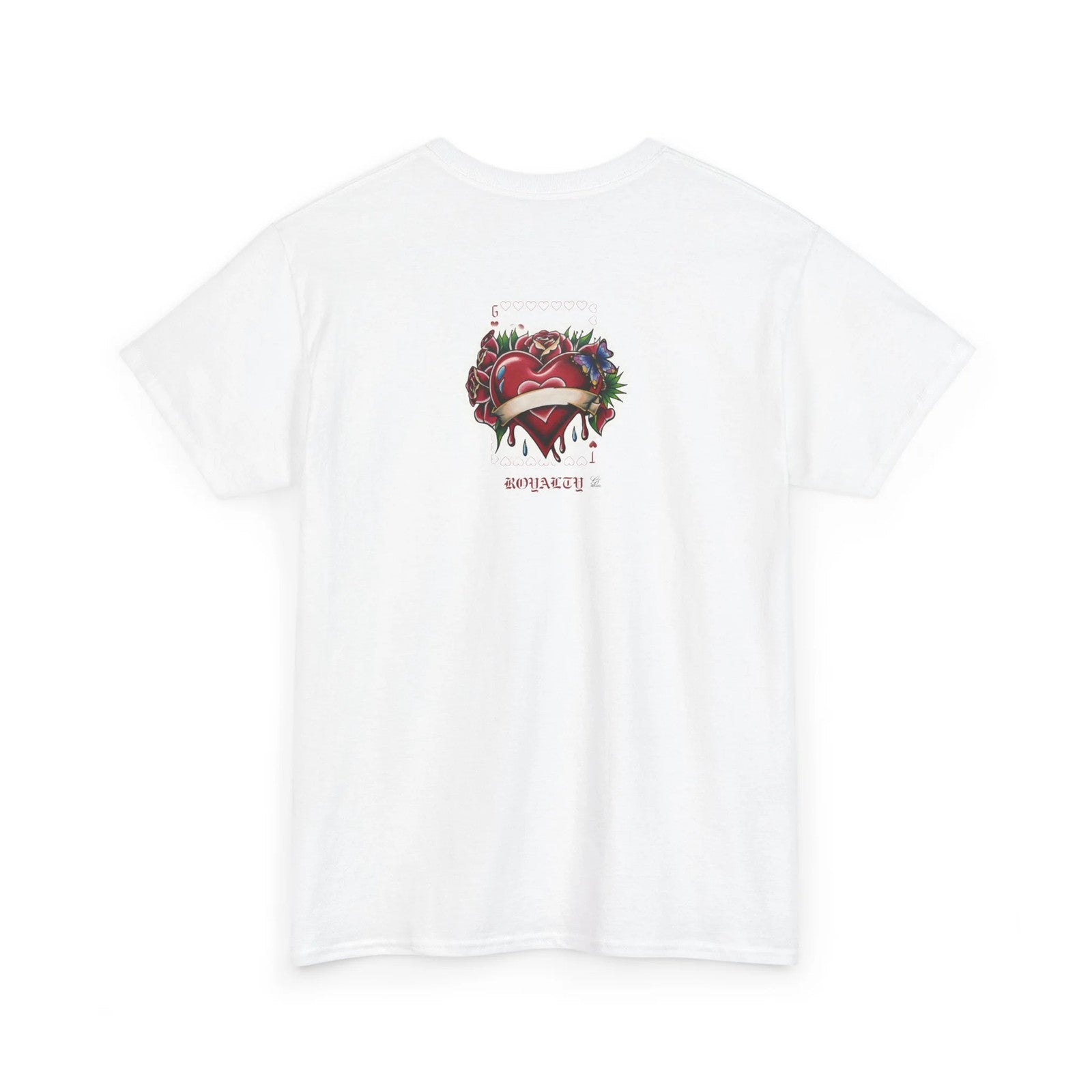 Hearts And Roses G Card Royalty Custom Text Unisex Heavy Cotton Tee by GT