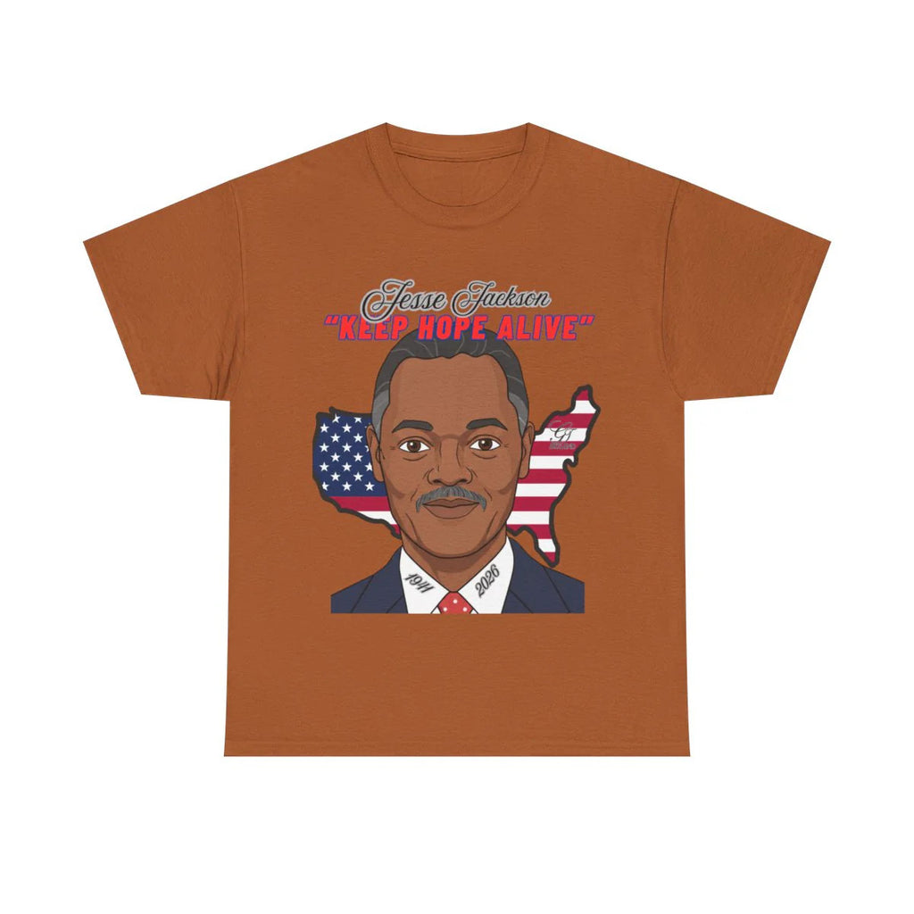 Jesse Jackson "Keep Hope Alive" USA Designer Unisex Heavy Cotton Tee