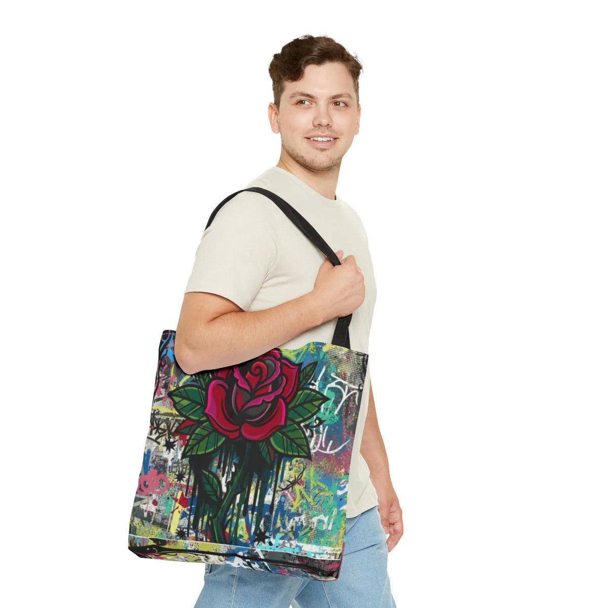 Dripping Heart Graffiti Swag Love Drip Designer Tattoo Rose Splash Tote Bag