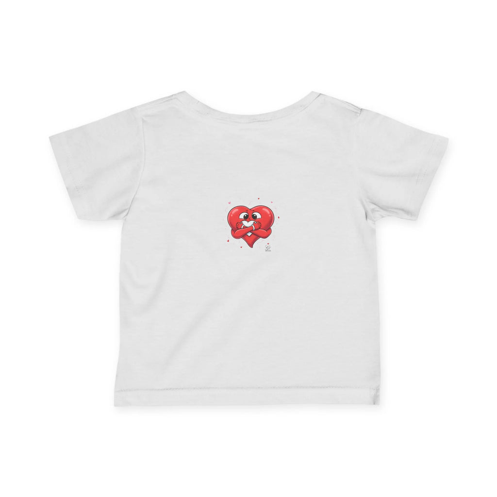 Cute Baby Heart Holding Heart Love Infant Fine Jersey Tee by GT Artland