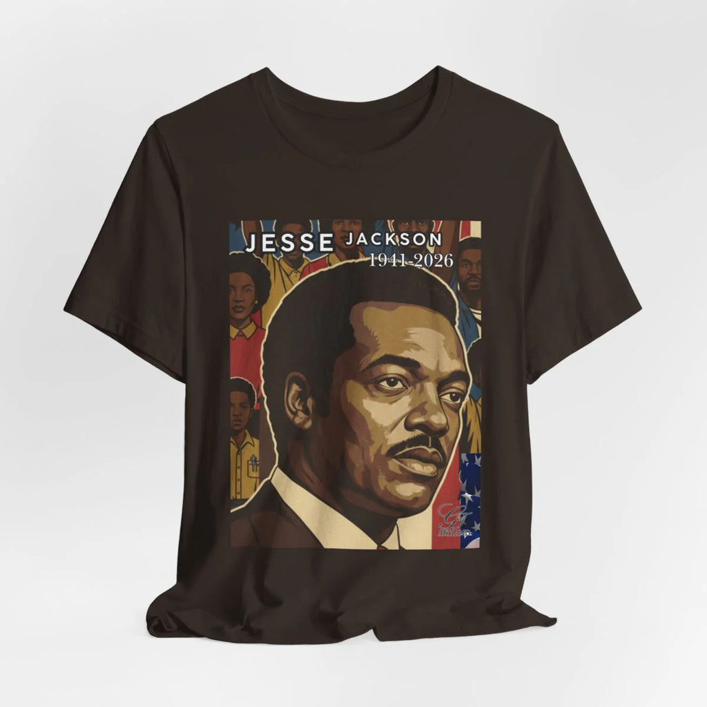 Historical Jesse Jackson Legacy Tribute with Top Title 1941-2026 Afro Style