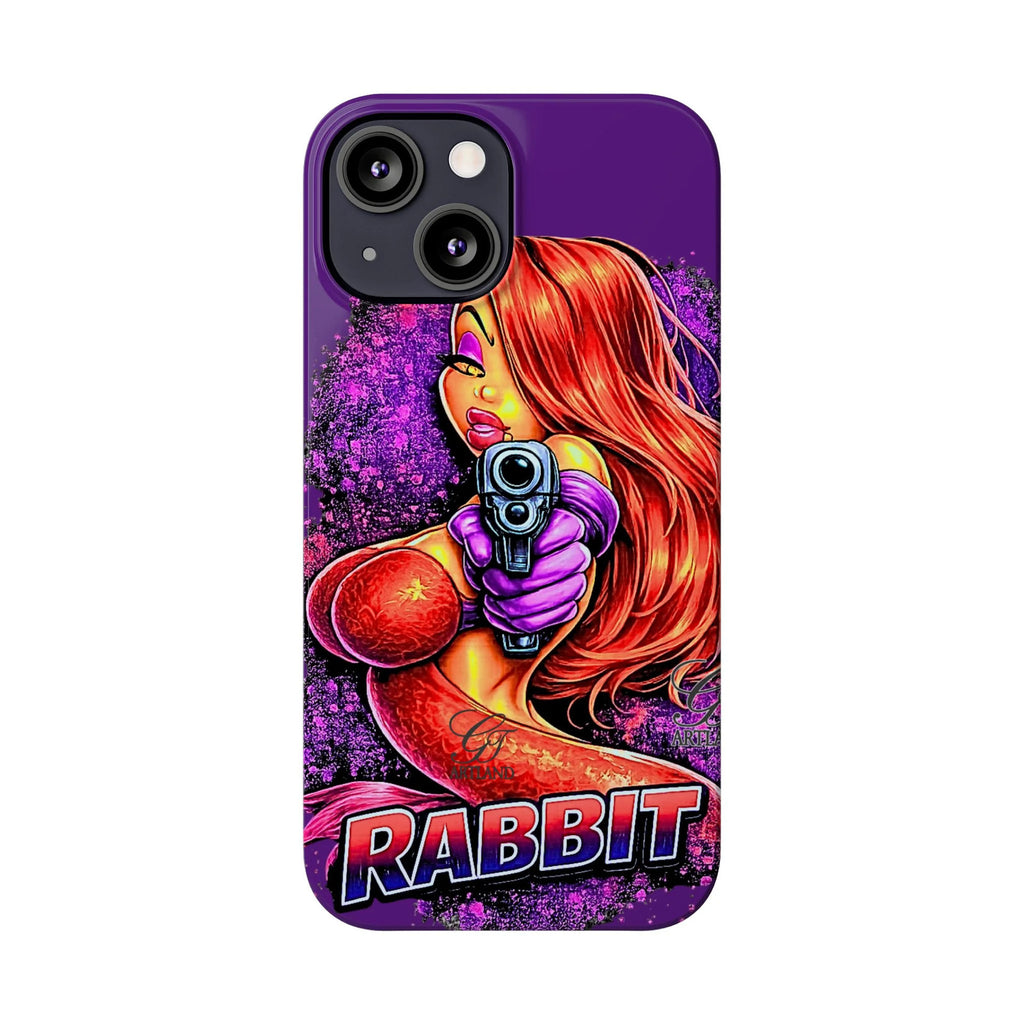 Pinup Rabbit Vixen Gun Girl Phone Case | Slim Phone Cases by GT Artland