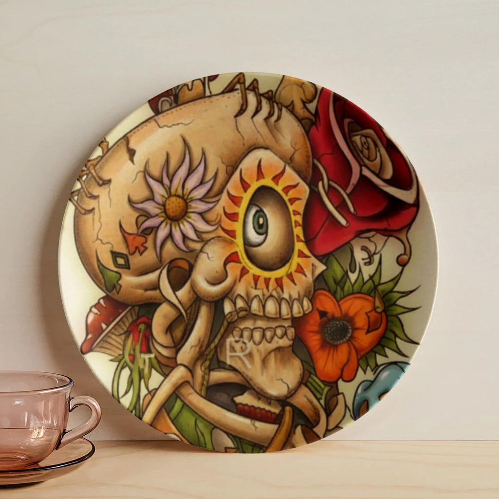 Sugar Skull Vintage Classic 10” Plate by GT Artland