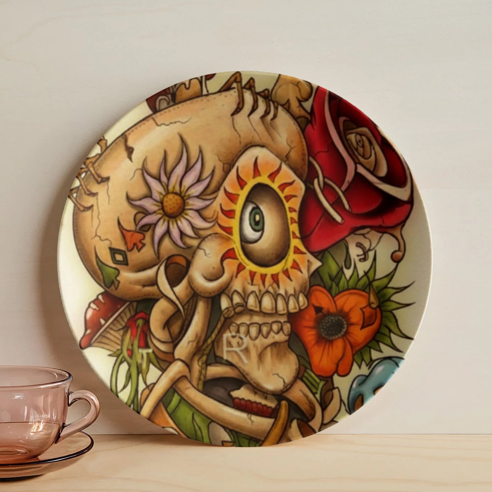 Sugar Skull Vintage Classic 10” Plate by GT Artland