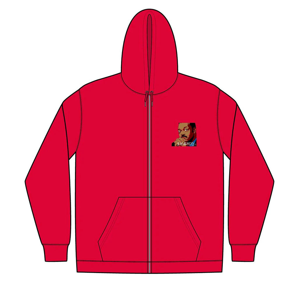 Jesse Jackson Urban Unisex Full-Zip Hooded Sweatshirt by GT Artland