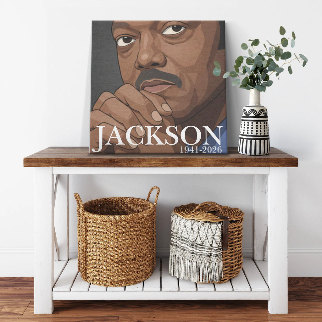 Jesse Jackson 1941-2026 Limited Edition Canvas Wrap by GT Artland