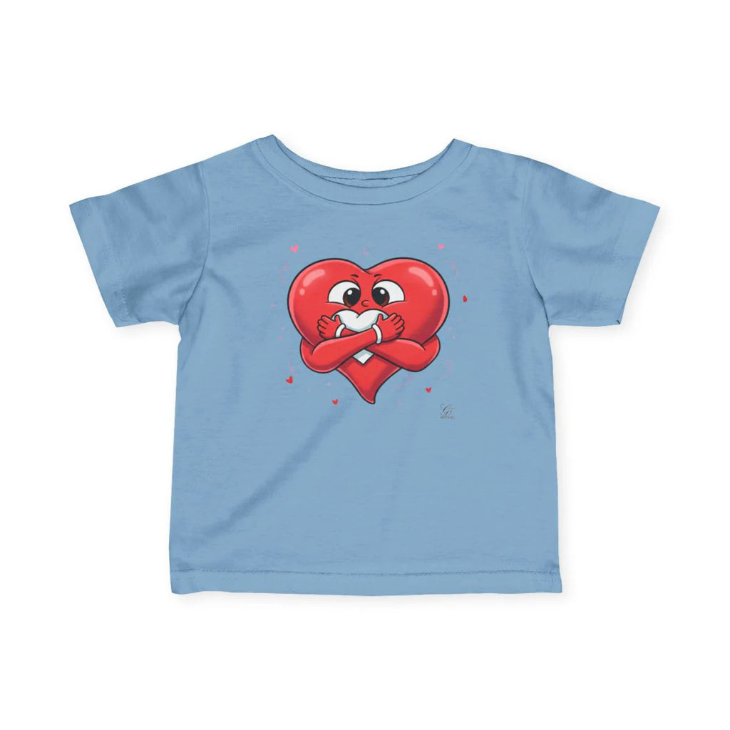 Cute Baby Heart Holding Heart Love Infant Fine Jersey Tee by GT Artland