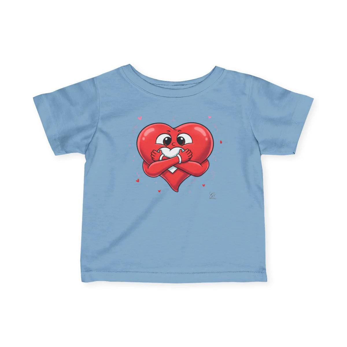 Cute Baby Heart Holding Heart Love Infant Fine Jersey Tee by GT Artland