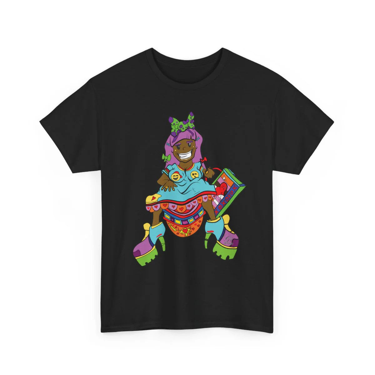 Ebony Designer urban girl Unisex style Heavy Cotton Tee BY GT ARTLAND