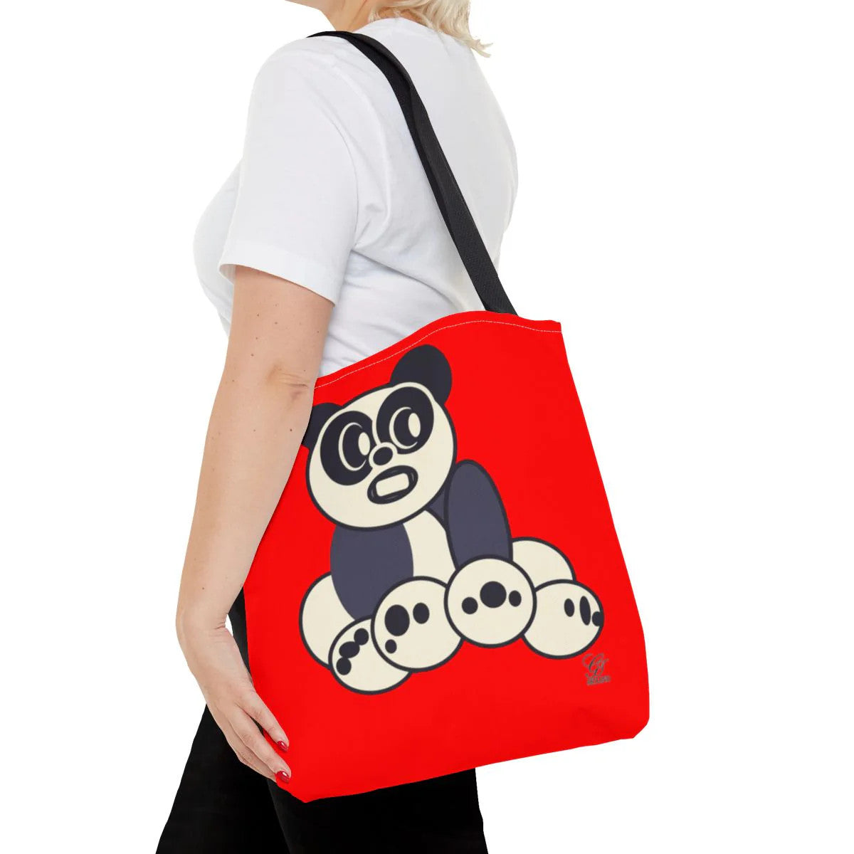 Urban Panda GT Red dye Designer Tote Bag Designer | All-Over Print by GT Artland