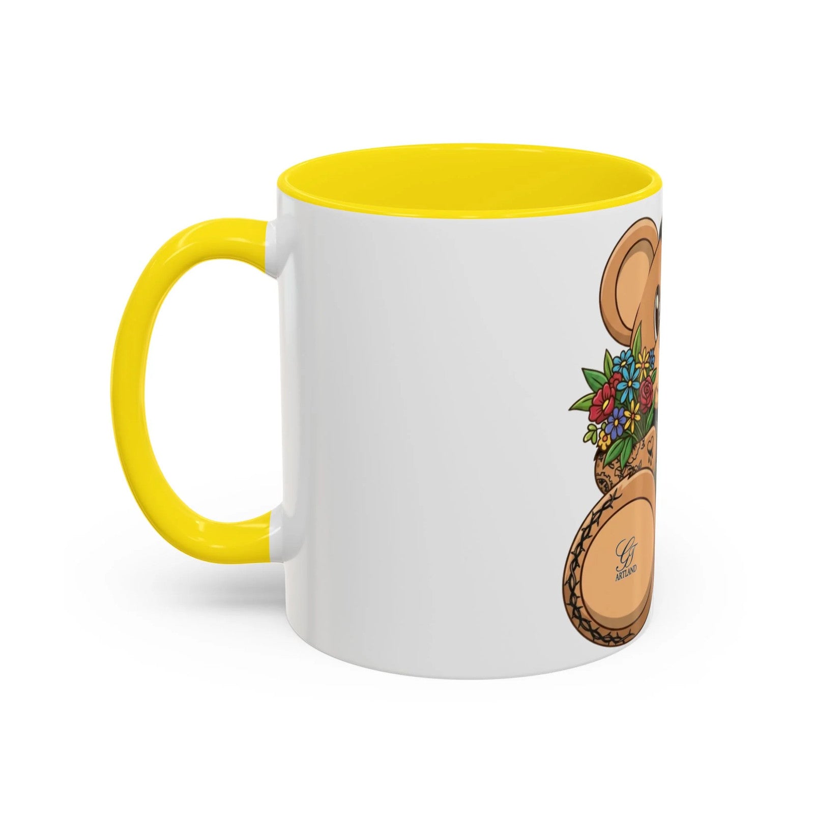 Tattooed Teddy Bear Mug | Accent Coffee Mug 11oz 15oz by GT Artland