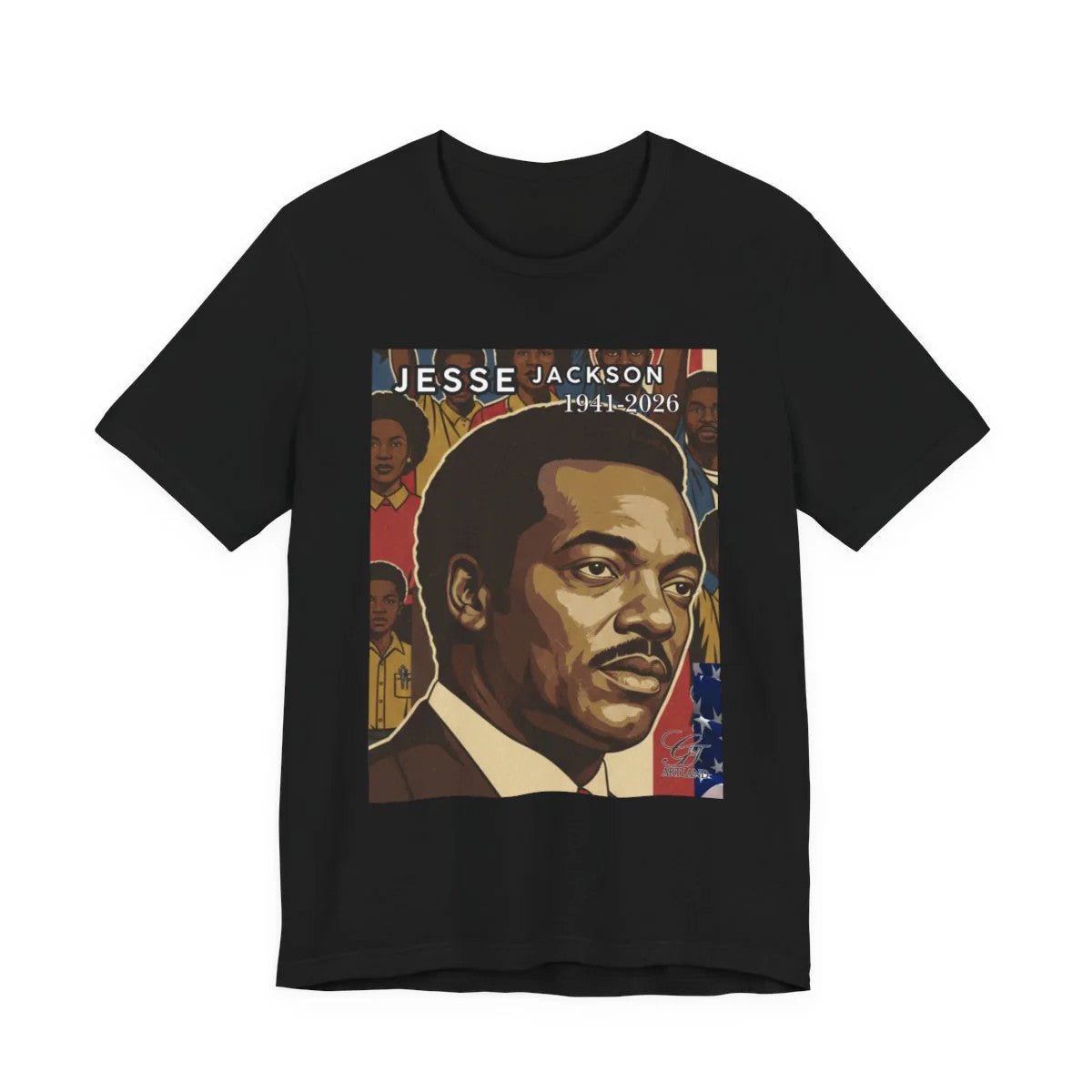Historical Jesse Jackson Legacy Tribute with Top Title 1941-2026 Afro Style