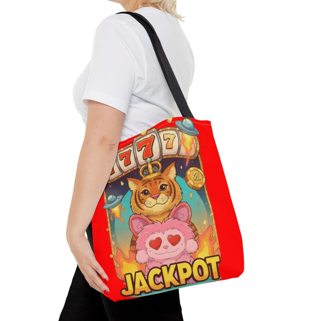 Jackpot "777" Tiger Bubu Casino Style HD Tote Bag Designer | All-Over Print by