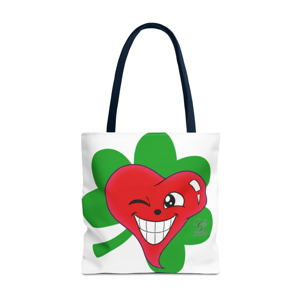 Shamrock "Lucky Art" Irish Designer Heart st patricks Tote Bag by GT Artland