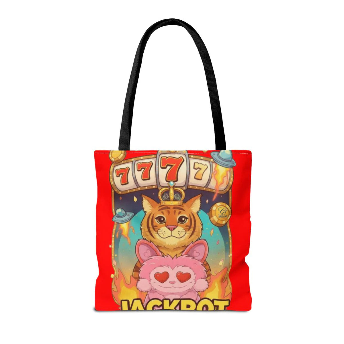 Jackpot "777" Tiger Bubu Casino Style HD Tote Bag Designer | All-Over Print by
