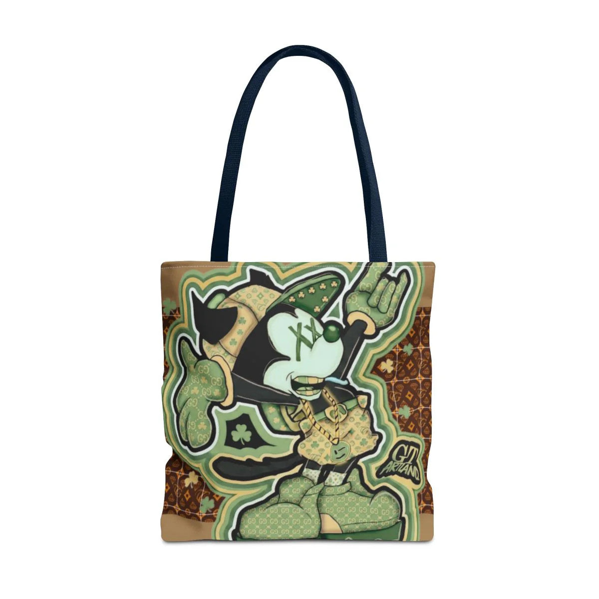 Shamrock "Lucky Art" Irish Designer mouse st patricks mickey Tote Bag by GT