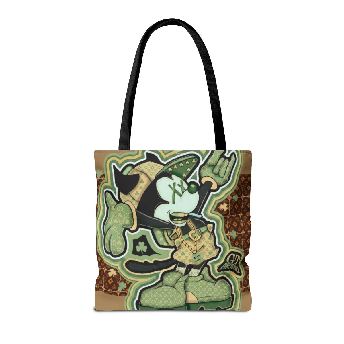 Shamrock "Lucky Art" Irish Designer mouse st patricks mickey Tote Bag by GT
