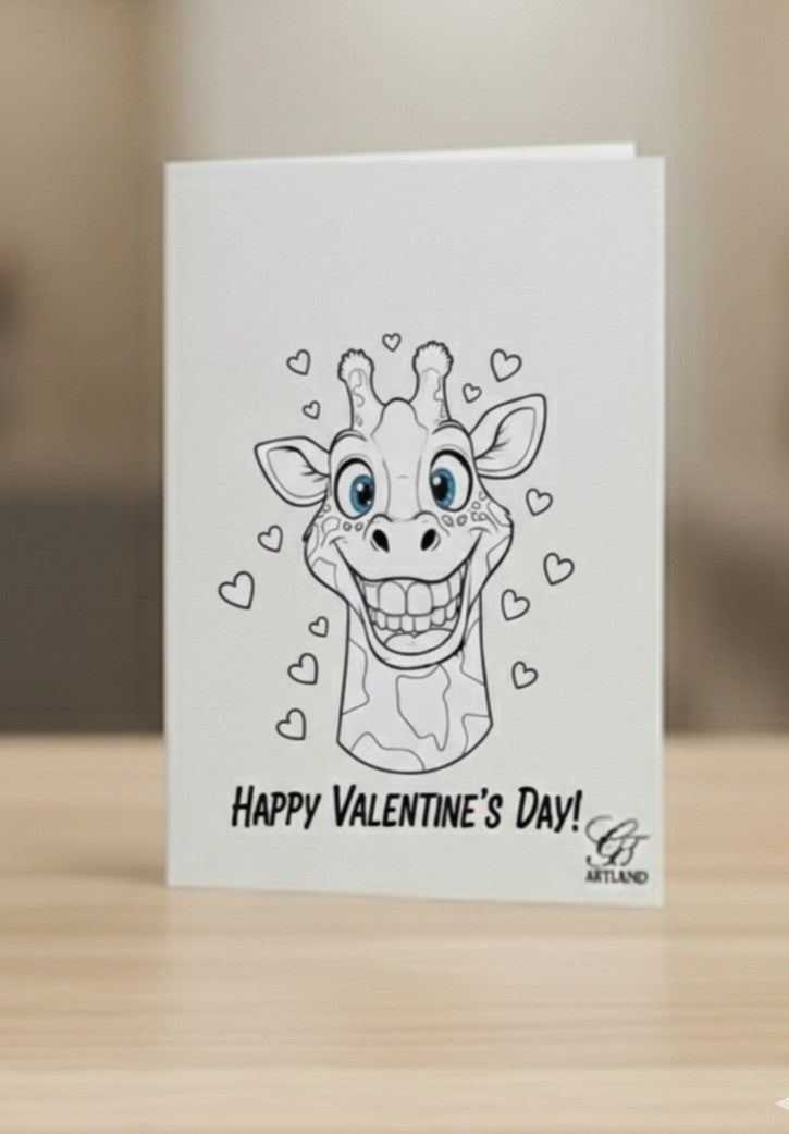 "When I look at you, you look like a giraffe" Humor Color Card Set By GT Artland