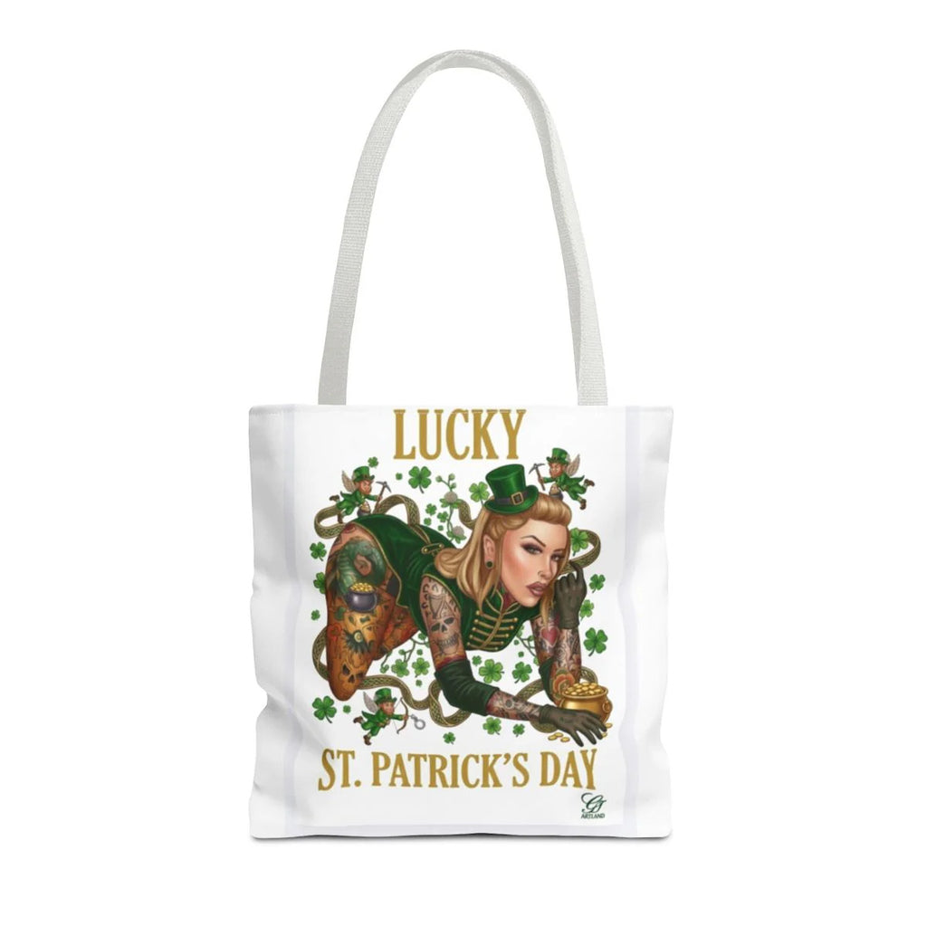 "Lucky" St Patrick's Day Tattoo Hot Sexy Vixen Designer Tote Bag by GT Artland
