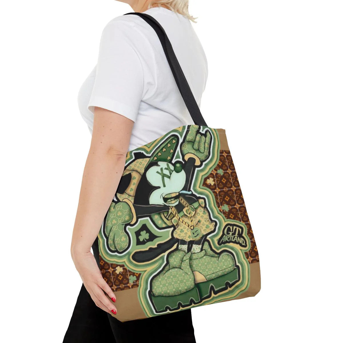 Shamrock "Lucky Art" Irish Designer mouse st patricks mickey Tote Bag by GT