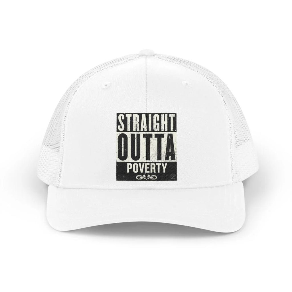 Straight outta poverty Trucker Retro Hat by GT Artland