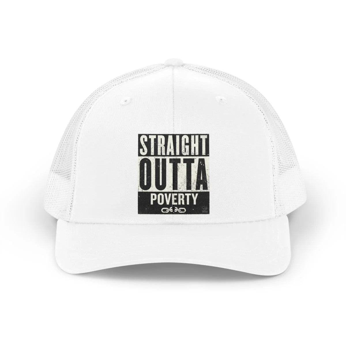 Straight outta poverty Trucker Retro Hat by GT Artland