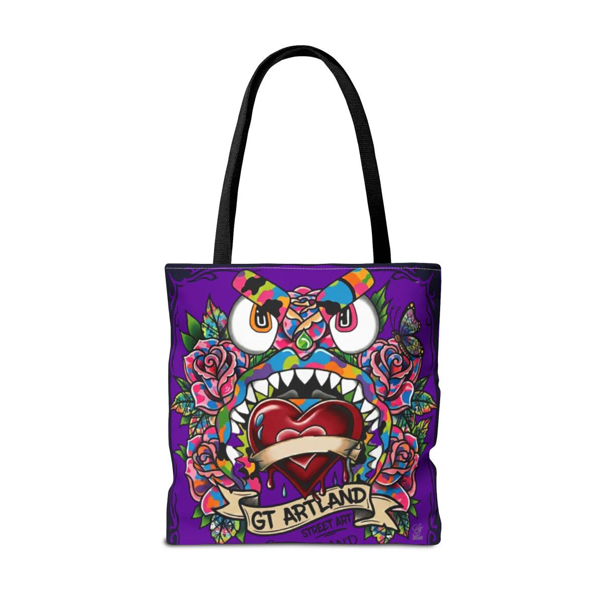 Colorful Gape Tattoo Monster Heart Tote Bag Designer Purple Haze Edition |