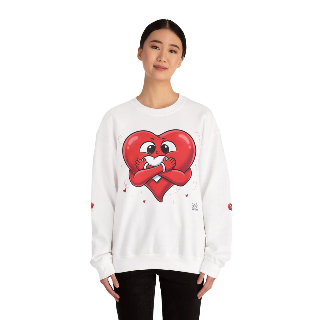 Cute Heart Holding Heart Unisex Heavy Blend™ Crewneck Sweatshirt by GT Artland