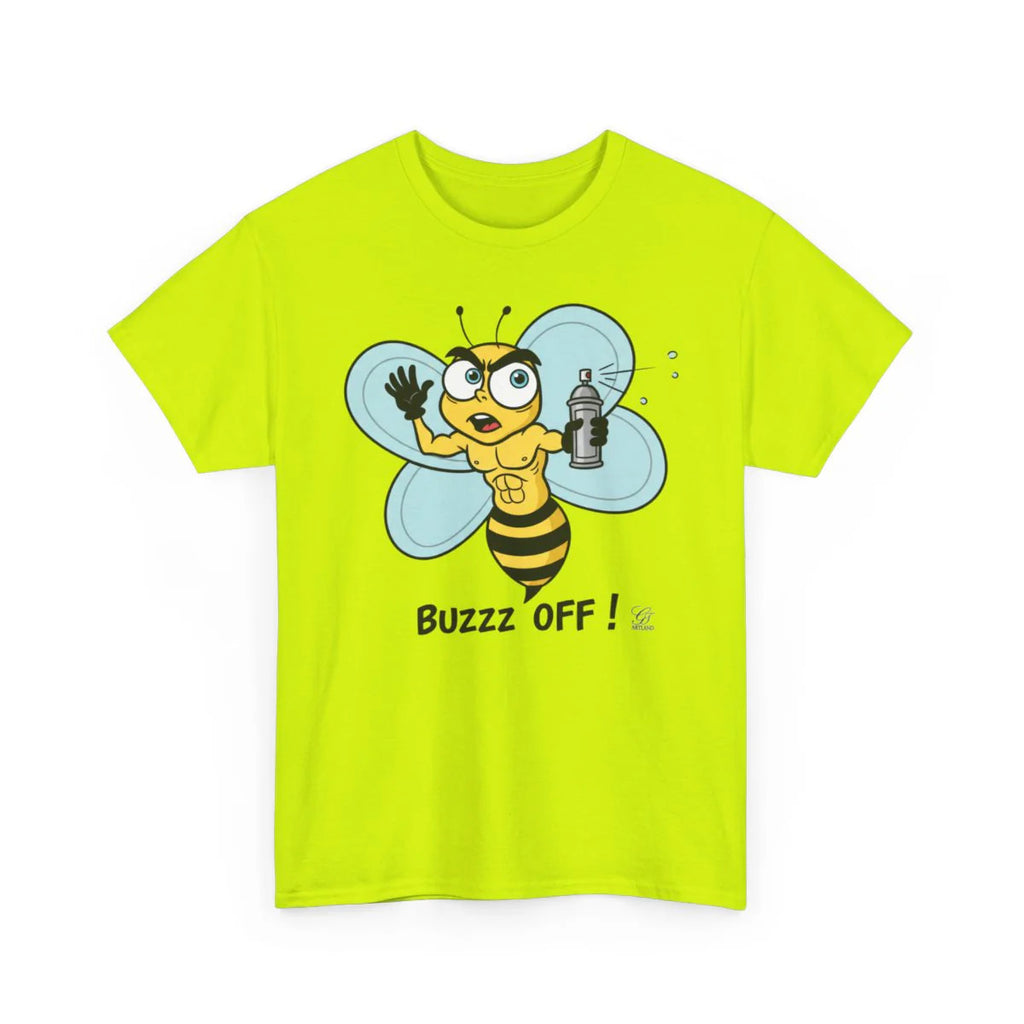 Buzz Off Bumble Bee Toon Unisex style Heavy Cotton Tee BY GT ARTLAND