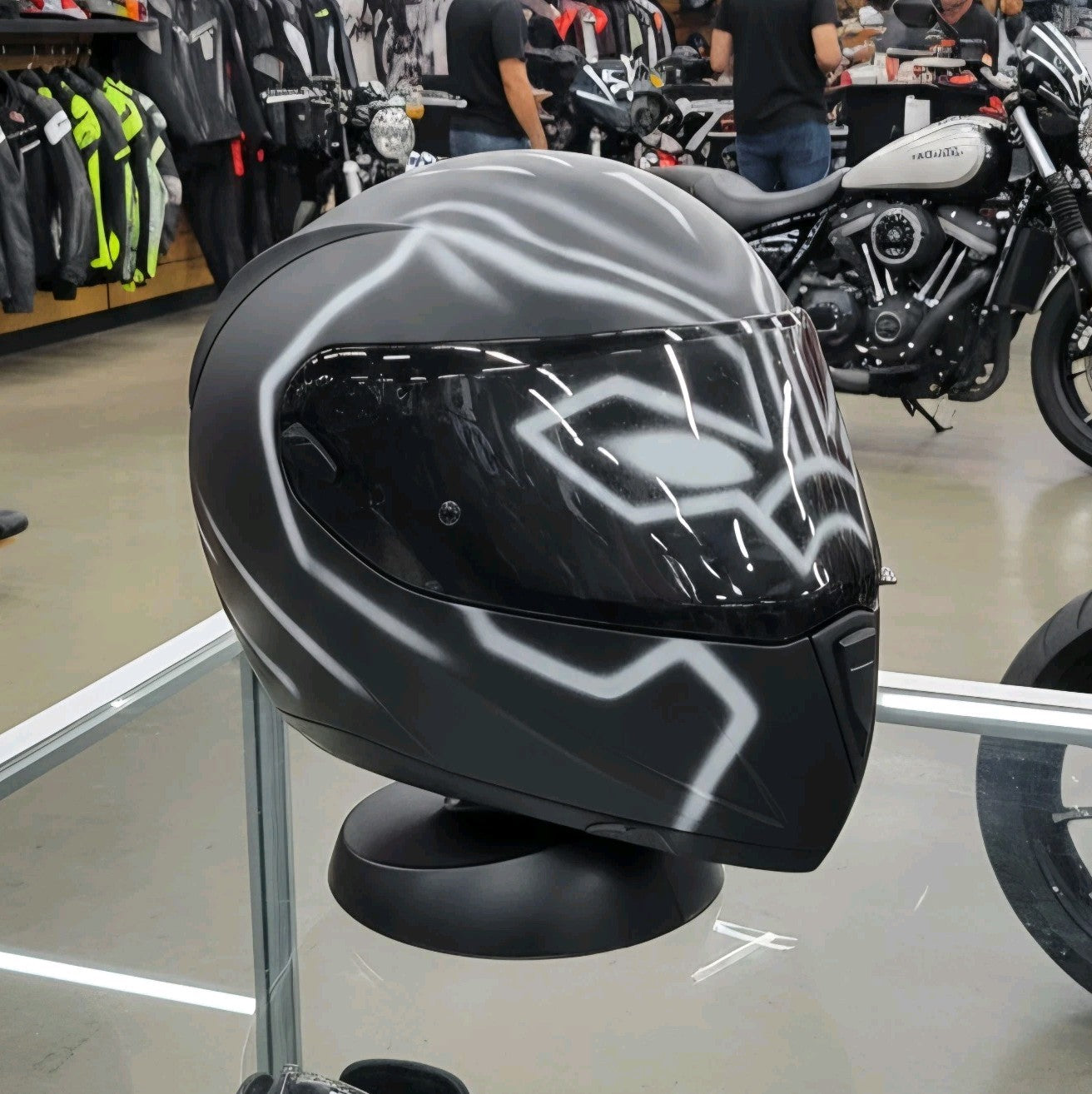 Black Panther GT BT Integrated MODULAR FULL FACE HELMET Signed Full Visibility 