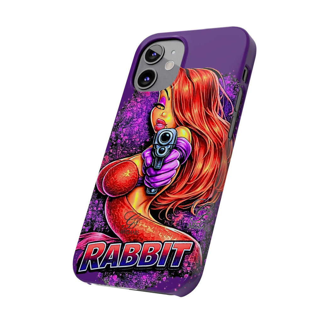 Pinup Rabbit Vixen Gun Girl Phone Case | Slim Phone Cases by GT Artland