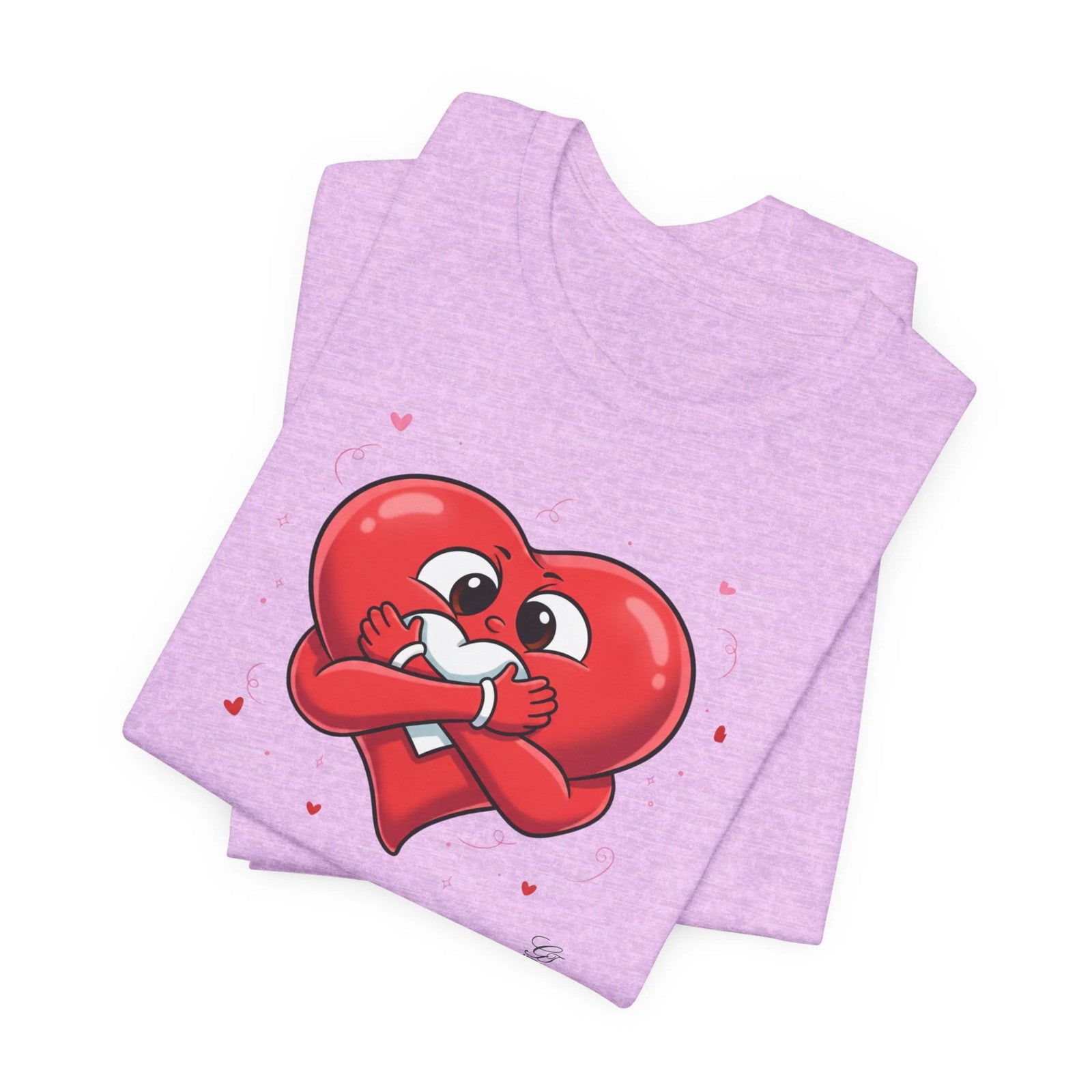 Cute Heart Holding Heart Love Unisex Jersey Short Sleeve Tee by GT Artland